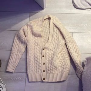 BRANDY MELVILLE white oversized chunky sweater